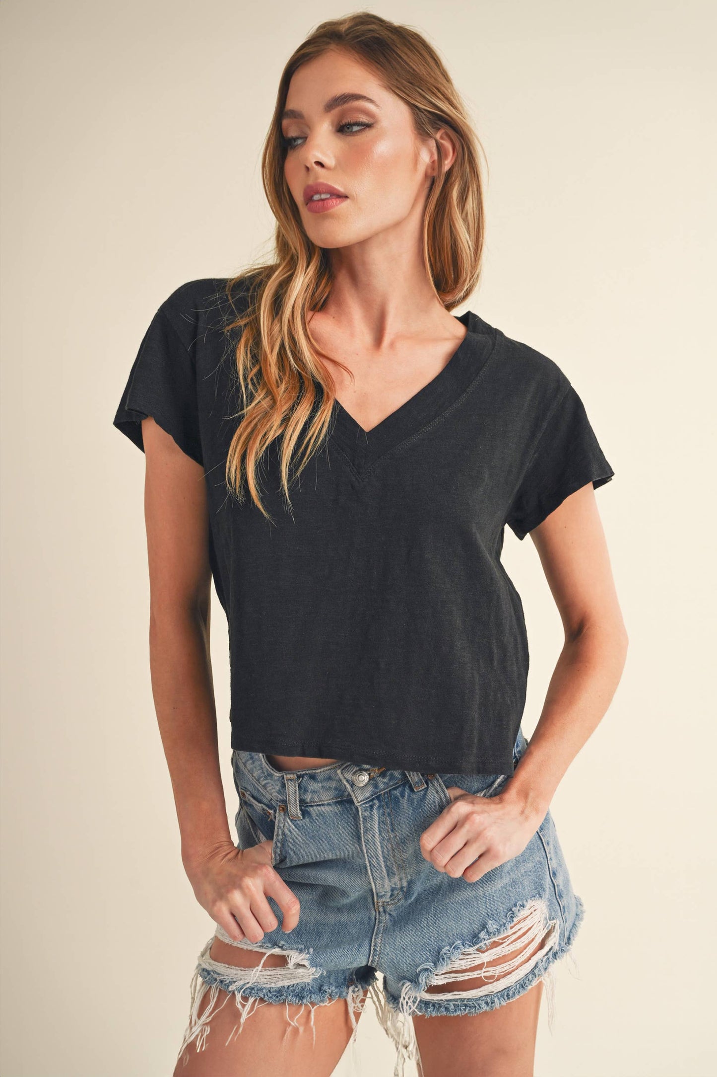 Box Crop Top - Black