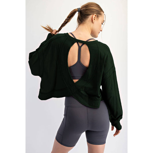 Cotton Slub Open Back Tee - Multiple colors