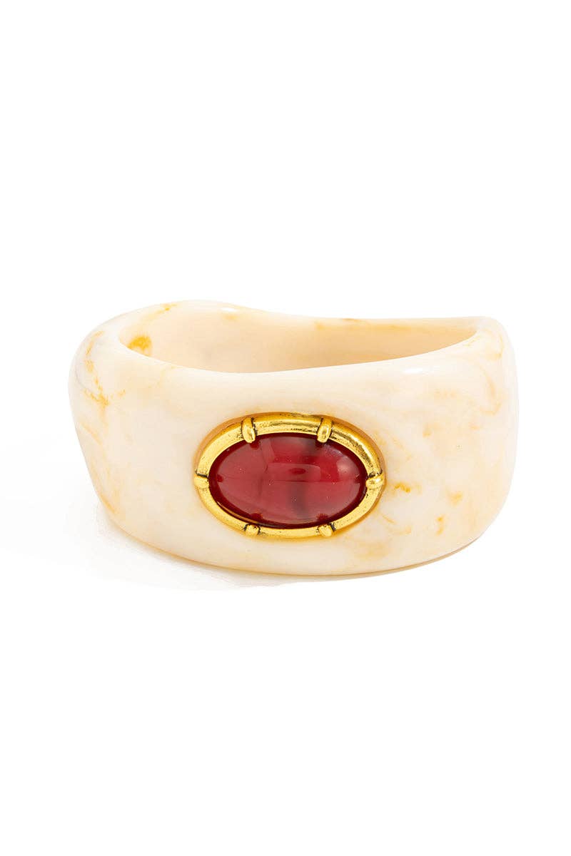 Elegant Stone-Accent Bangle - 3 Colors