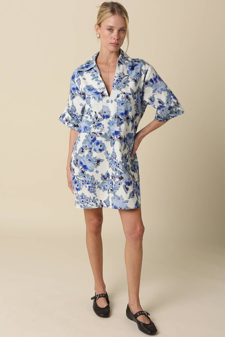 SALE Carley Floral Collared Dress