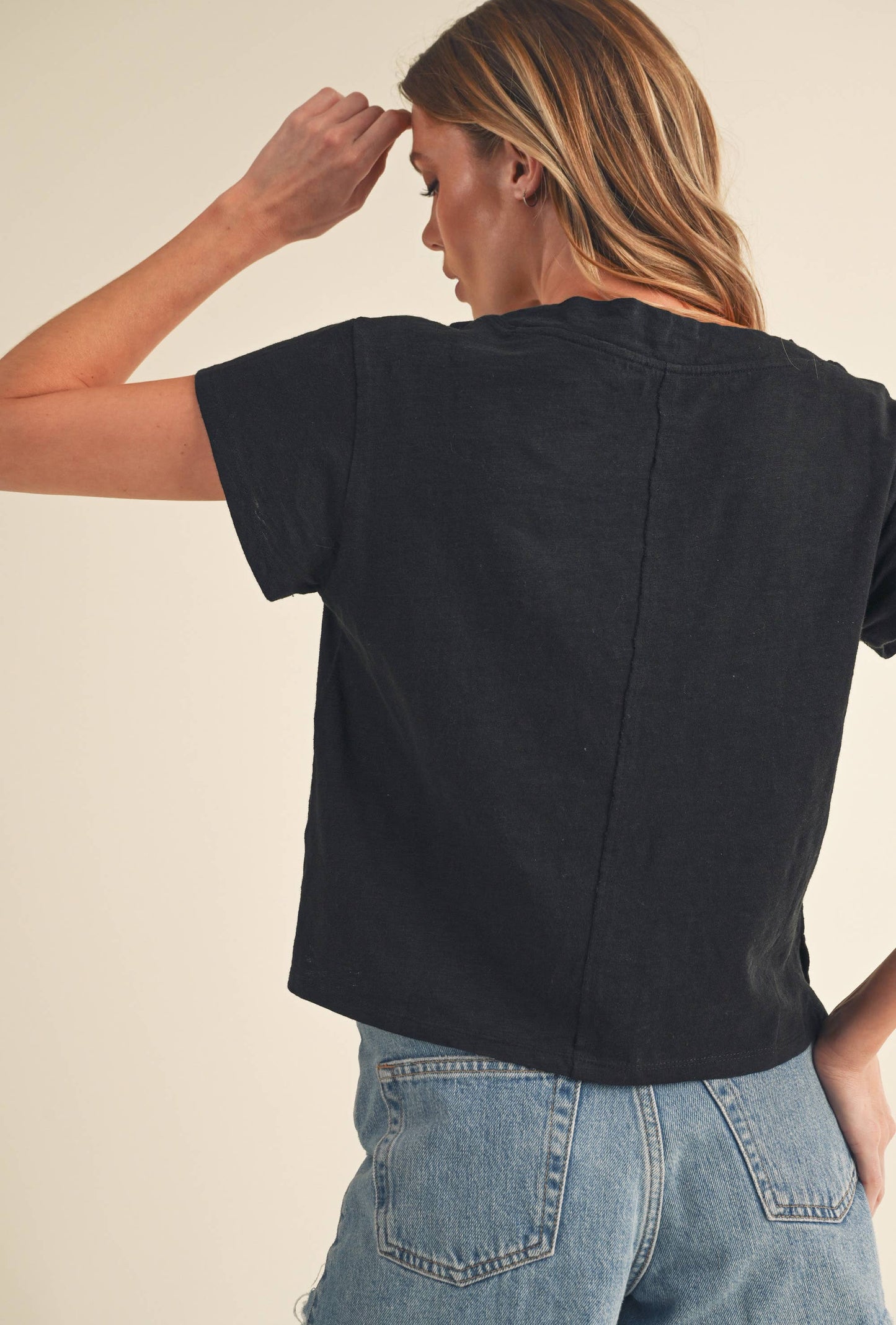 Box Crop Top - Black