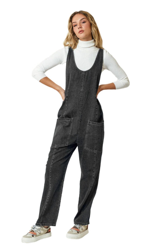 High Roller Denim Jumpsuit