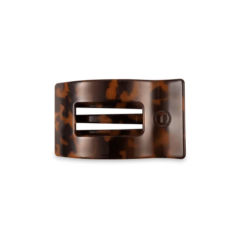 Tortoise Small Flat Rectangle Hair Clip